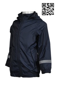 J592 tailor made kids windbreaker reflective coat jackets design kids supplier professional company Hong Kong
